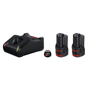 Akkus und Ladegerät 2x GBA 12V 3.0Ah + GAL 12V-40 Professional Lithium-Ionen-Akku 12,0 V