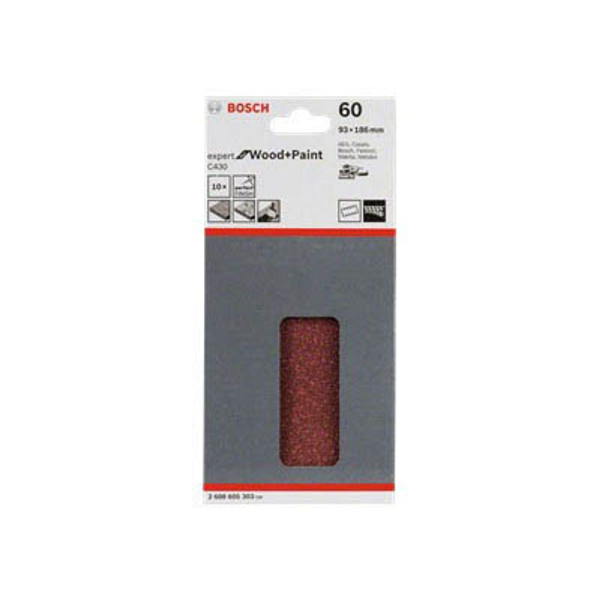 3165140161206 - 2608605303 Schleifblätter Schleifblatt C 430 Holz + Lack 93x186MM Körnung 60 10 St 2608605303 3165140161206