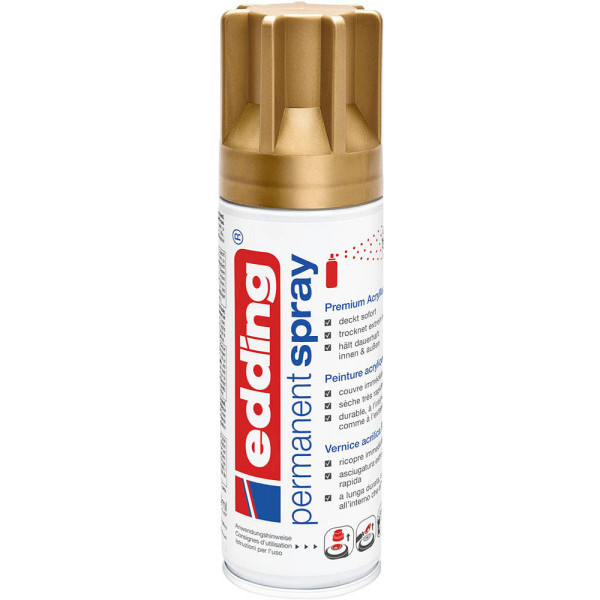 4004764957026 - edding Spray 5200 200 ml Premium-Acryllack matt Sprühbreite ca 50-60 mm gold matt