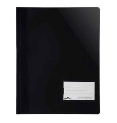Schnellhefter 269001, A4, schwarz, Kunststoff, Vorderdeckel transparent