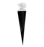 Bastel-Schultüte schwarz/weiß 70cm rund 97830