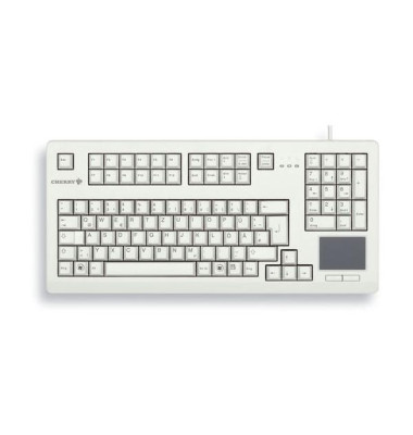 USB-Tastatur CHERRY TOUCHBOARD G80-11900 Grau Touch-Oberfläche, Maustasten