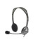 PC-Headset 3.5 mm Klinke Stereo, schnurgebunden Logitech H111 On Ear Grau
