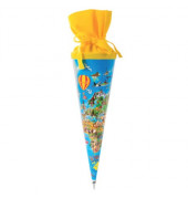 Schultüte Weltaltlas 35cm rund 97070