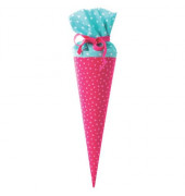 Schultüte Punkte 35cm rund 93554