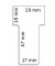 T-Karten TK1 Größe 1 gelb 17x47mm 170g blanko 100 Stück