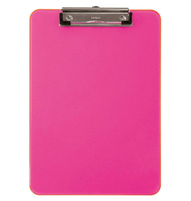 Klemmbrett MAULneon 2340621, A4, neonpink, Kunststoff, inkl Aufhängeöse