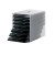 Schubladenbox Idealbox 1712000050 transparent/dunkelgrau 7 Schubladen offen