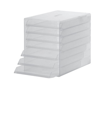 Schubladenbox Idealbox 1712000400 transparent/transparent 7 Schubladen offen