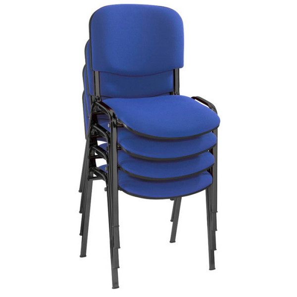 5901747021318 - Besucherstuhl Iso Visitor blau   schwarz ohne Armlehnen 4-Fuß-Gestell 5901747021318 4 Stück