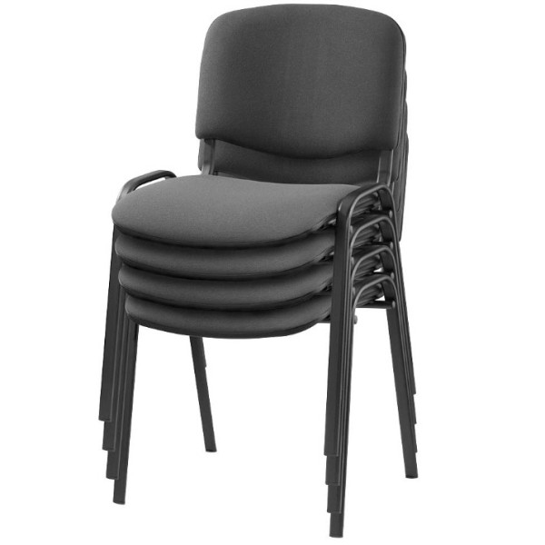 5901747021295 - Besucherstuhl Iso Visitor anthrazit   schwarz ohne Armlehnen 4-Fuß-Gestell 5901747021295 4 Stück