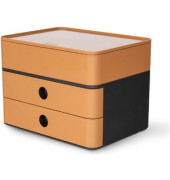 Schubladenbox Smart-Box Plus Allison 1100-83 DarkGrey/CaramelBrown 2 Schubladen geschlossen mit Utensilienbox