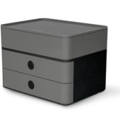 Schubladenbox Smart-Box Plus Allison 1100-19 DarkGrey/GraniteGrey 2 Schubladen geschlossen mit Utensilienbox