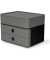Schubladenbox Smart-Box Plus Allison 1100-19 DarkGrey/GraniteGrey 2 Schubladen geschlossen mit Utensilienbox