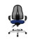 B&uuml;rostuhl Sitness 15, blau/schwarz / chrom, mit Armlehnen, bis 110kg, ohne Kopfst&uuml;tze