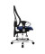 Bürostuhl Sitness 15, blau/schwarz / chrom, mit Armlehnen, bis 110kg