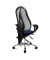 Bürostuhl Sitness 15, blau/schwarz / chrom, mit Armlehnen, bis 110kg