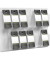 Wanddisplay m.12Fächer 1/3 A4 glasklar 762x51x518 Acryl