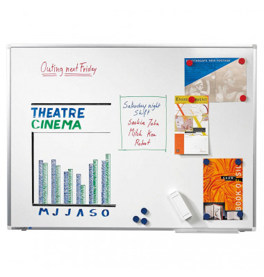 Whiteboard Premium Plus, 7-101054, 120x90cm (BxH), emailliert, Aluminiumrahmen