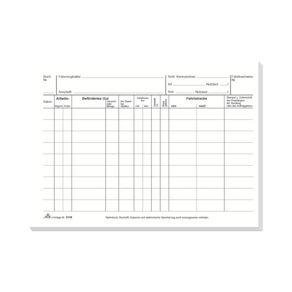 RNK Fahrtenbuch 3116 A5 für LKW - Bürobedarf Thüringen