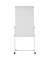 Moderationstafel 11112101, 75x120cm, Filz + Whiteboard (beidseitig), pinnbar, beschreibbar, magnetisch, mit Rollen, grau + weiß