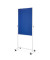 Moderationstafel 11112103, 75x120cm, Filz + Whiteboard (beidseitig), pinnbar, beschreibbar, magnetisch, mit Rollen, blau + weiß
