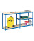 Steckregal 90,0 x 45,0 x 200,0 cm blau 5 Fachböden