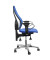 Bürostuhl Sitness 15, blau / chrom, mit Armlehnen, bis 110kg