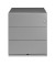 Rollcontainer Note NWA59M7SSS355 Metall silber, 3 normale Schubladen, abschließbar