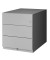Rollcontainer Note NWA59M7SSS355 Metall silber, 3 normale Schubladen, abschließbar