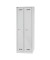 Spind MonoBloc ML06D1645, Metall, 2 Abteile mit 2 Fächern, abschließbar, 61x170cm (BxH), lichtgrau