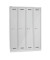 Spind MonoBloc ML11Q1645, Metall, 4 Abteile mit 4 Fächern, abschließbar, 118,3x170cm (BxH), lichtgrau