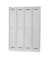Spind MonoBloc ML11Q1645, Metall, 4 Abteile mit 4 Fächern, abschließbar, 118,3x170cm (BxH), lichtgrau