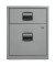 Rollcontainer PFAM1S1F855 PFA, silber, 2 Schubladen, Stahl, abschlie&szlig;bar