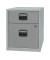Rollcontainer PFAM1S1F855 PFA, silber, 2 Schubladen, Stahl, abschlie&szlig;bar