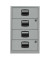 Schubladenschrank Home PFA4S355, Stahl abschließbar, 4 Schubladen, A4, 41,3 x 67,2 x 40 cm, silber