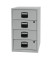 Schubladenschrank Home PFA4S355, Stahl abschließbar, 4 Schubladen, A4, 41,3 x 67,2 x 40 cm, silber