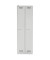 Spind Light GL06D1245, Metall, 2 Abteile mit 2 Fächern, abschließbar, 60x185cm (BxH), lichtgrau