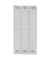 Spind Light GL09T1245, Metall, 3 Abteile mit 3 Fächern, abschließbar, 90x185cm (BxH), lichtgrau