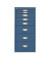 Schubladenschrank MultiDrawer™ 29er Serie L298105, Stahl, 8 Schubladen (Vollauszug), A4, 38 x 59 x 27,8 cm, blau