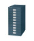 Schubladenschrank MultiDrawer™ 29er Serie L2910105, Stahl, 10 Schubladen (Vollauszug), A4, 27,9 x 59 x 38 cm, blau
