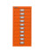 Schubladenschrank MultiDrawer™ 29er Serie L2910103, Stahl, 10 Schubladen (Vollauszug), A4, 27,9 x 59 x 38 cm, orange