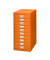 Schubladenschrank MultiDrawer™ 29er Serie L2910103, Stahl, 10 Schubladen (Vollauszug), A4, 27,9 x 59 x 38 cm, orange