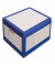 Archivcontainer Deckelbox Color 206102, A4, wei&szlig;/blau, innen 33x39x29cm (TxBxH), Wellpappe