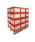 Archivcontainer Deckelbox Color 206103, weiß/rot, Wellpappe