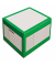 Archivcontainer Deckelbox Color 206104, weiß/grün, Wellpappe