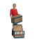 Archivcontainer 270, A4, braun/blau, Wellpappe