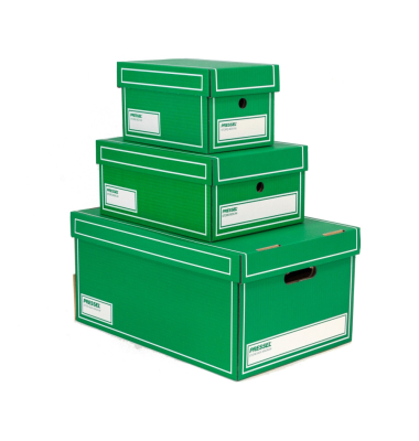 Archivbox Store-Box 740104, A4, grün, Wellpappe 9008522011109 Pressel