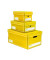 Archivbox, Wellpappe, mit Deckel, A4, 25,5x35x15,5cm, gelb