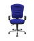 Bürodrehstuhl Softec Synchro Deluxe mit Armlehnen blau